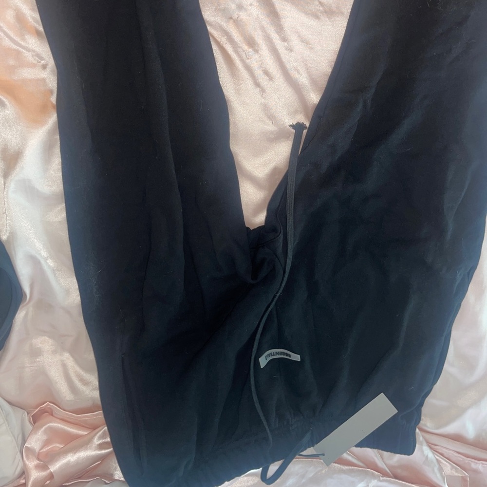 black essentials sweatpants